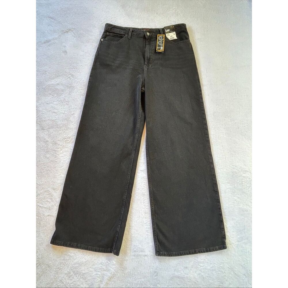 Women’s Lee Heritage Jeans, Black Wide Leg, Highrise NWT Size 14M, Baggy